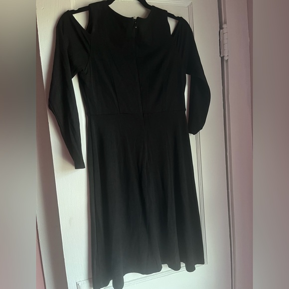 LOFT Black Cold Shoulder Dress Size 0P - Picture 5 of 5